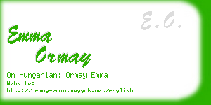 emma ormay business card